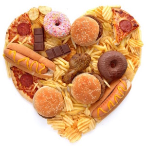 Heart shape junk food
