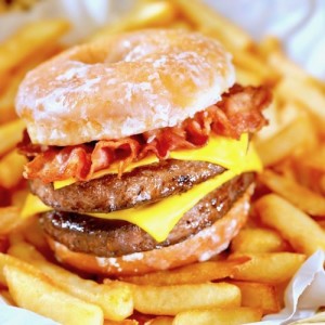 Glazed Donut Bacon Cheeseburger